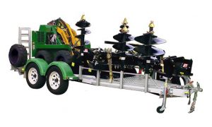 compact loader trailer for kanga loader & attachments