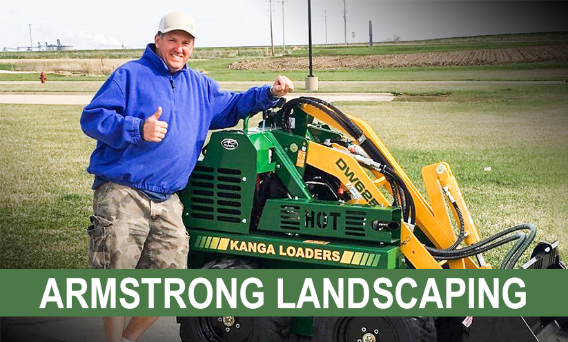 Armstrong Landscaping owner with Kanga Utility loader